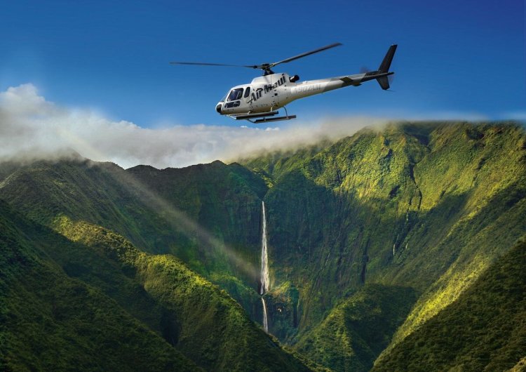 Multiple stops in hawaii volcanoes national park; Maui Helicopter Tours Jurassic Falls Helicopter Tour
