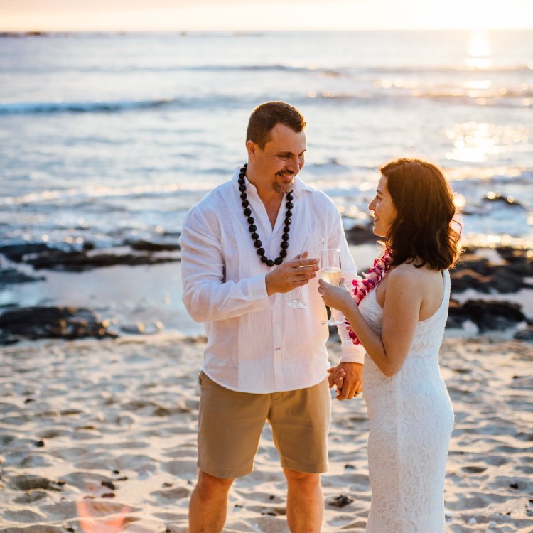 JPG Read more most hawaiian wedding packages will include your choice of hawaii wedding venue, wedding coordination, marriage license appointment assistance, a wedding officiant, leis and other special touches. Big Island Elopement Packages Elope Big Island